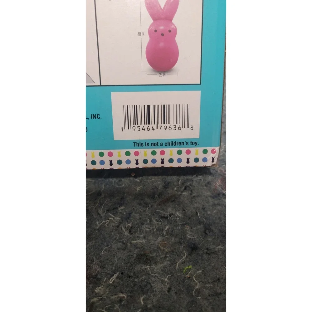 PEEPS‎ 4' Foot Inflatable Pink Yard Easter Bunny Blow-Up NWT and Sealed